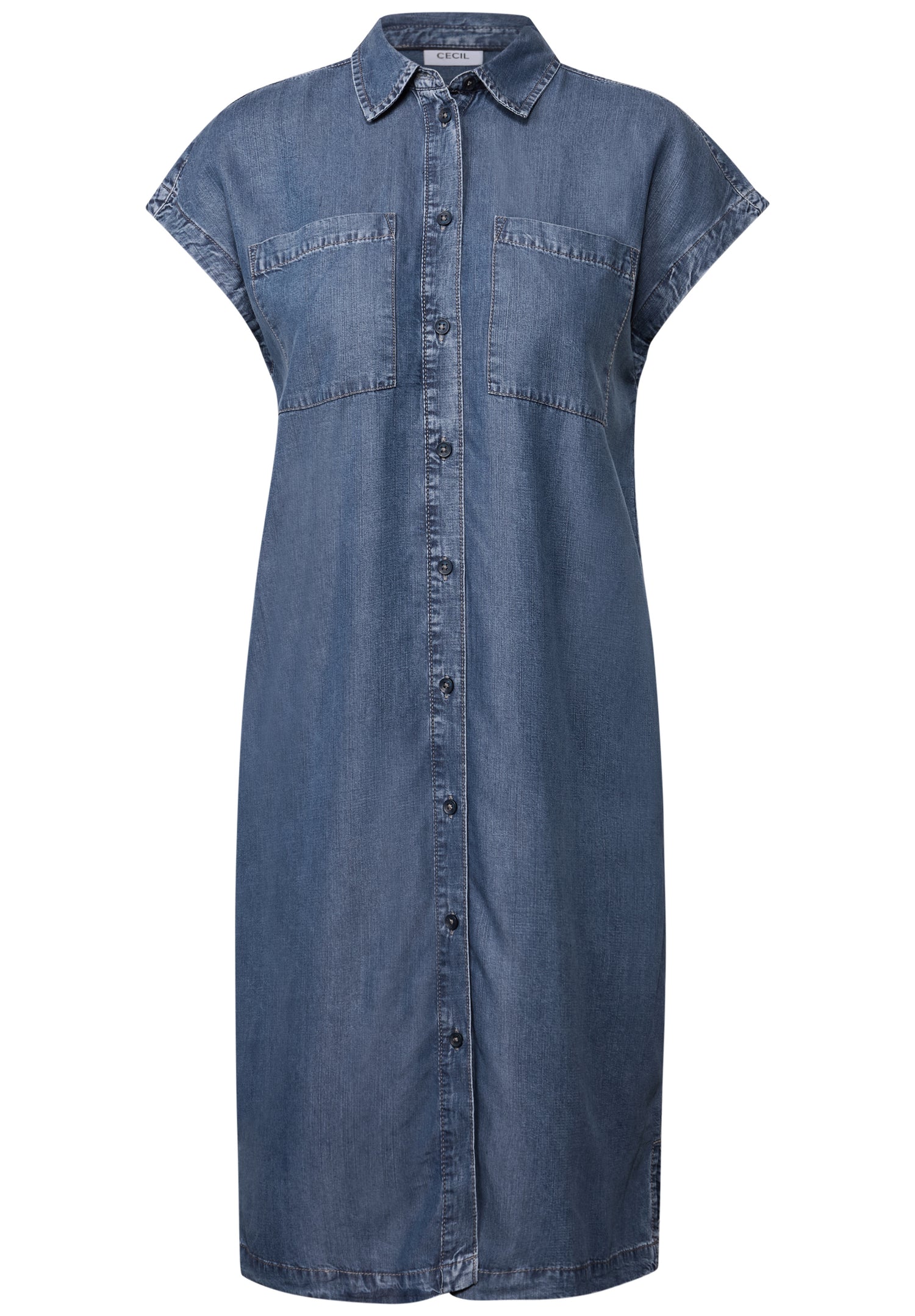 CECIL Hemdblusenkleid Damen - Lässiger Denim-Look