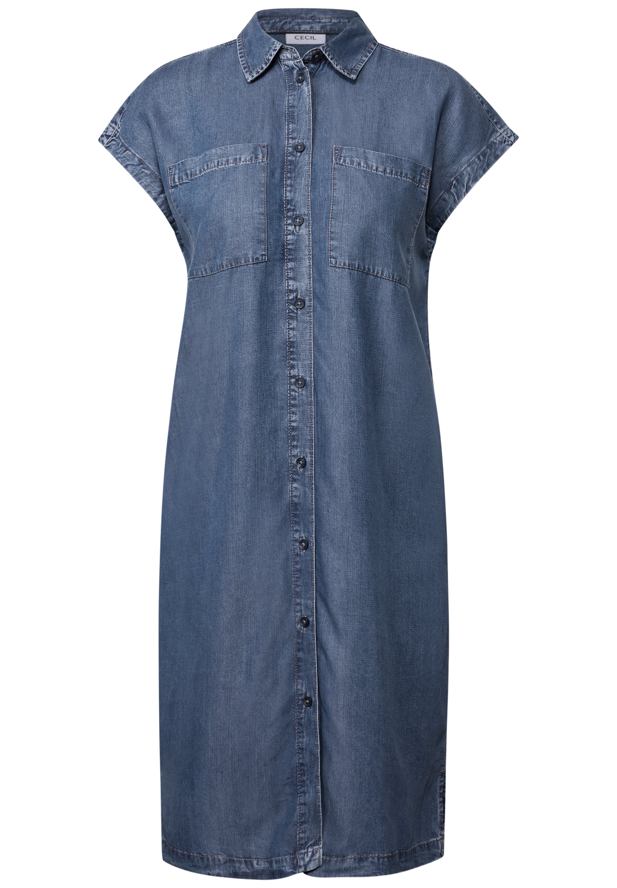 CECIL Hemdblusenkleid Damen - Lässiger Denim-Look