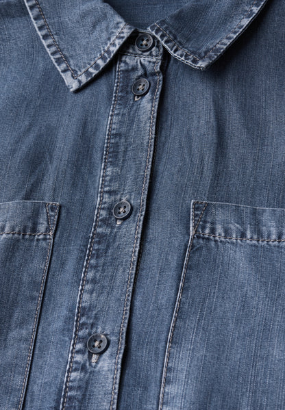 CECIL Hemdblusenkleid Damen - Lässiger Denim-Look