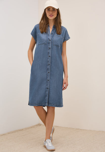 CECIL Hemdblusenkleid Damen - Lässiger Denim-Look