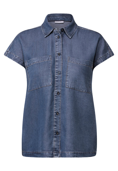 CECIL Denim Bluse Damen Sportiv-Lässiger Stil