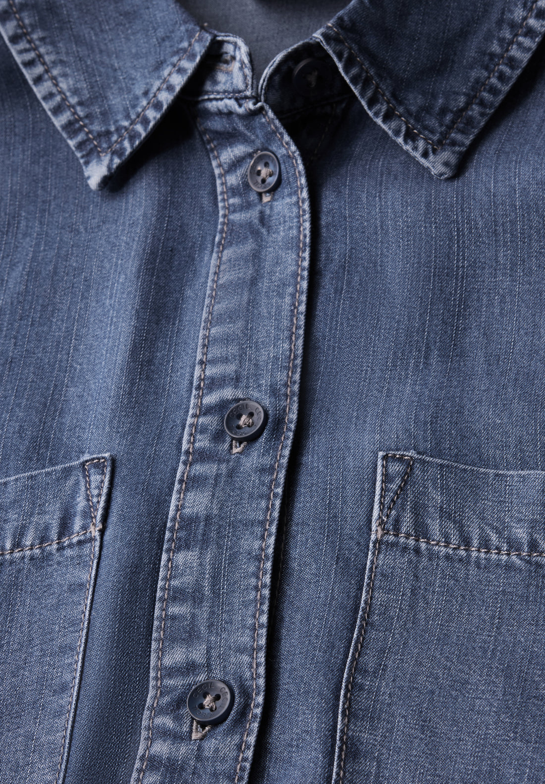 CECIL Denim Bluse Damen Sportiv-Lässiger Stil