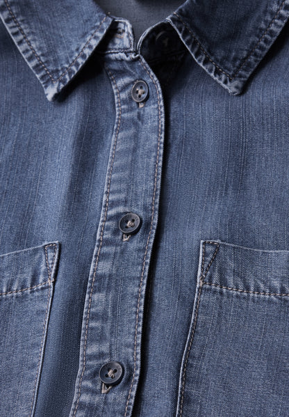 CECIL Denim Bluse Damen Sportiv-Lässiger Stil