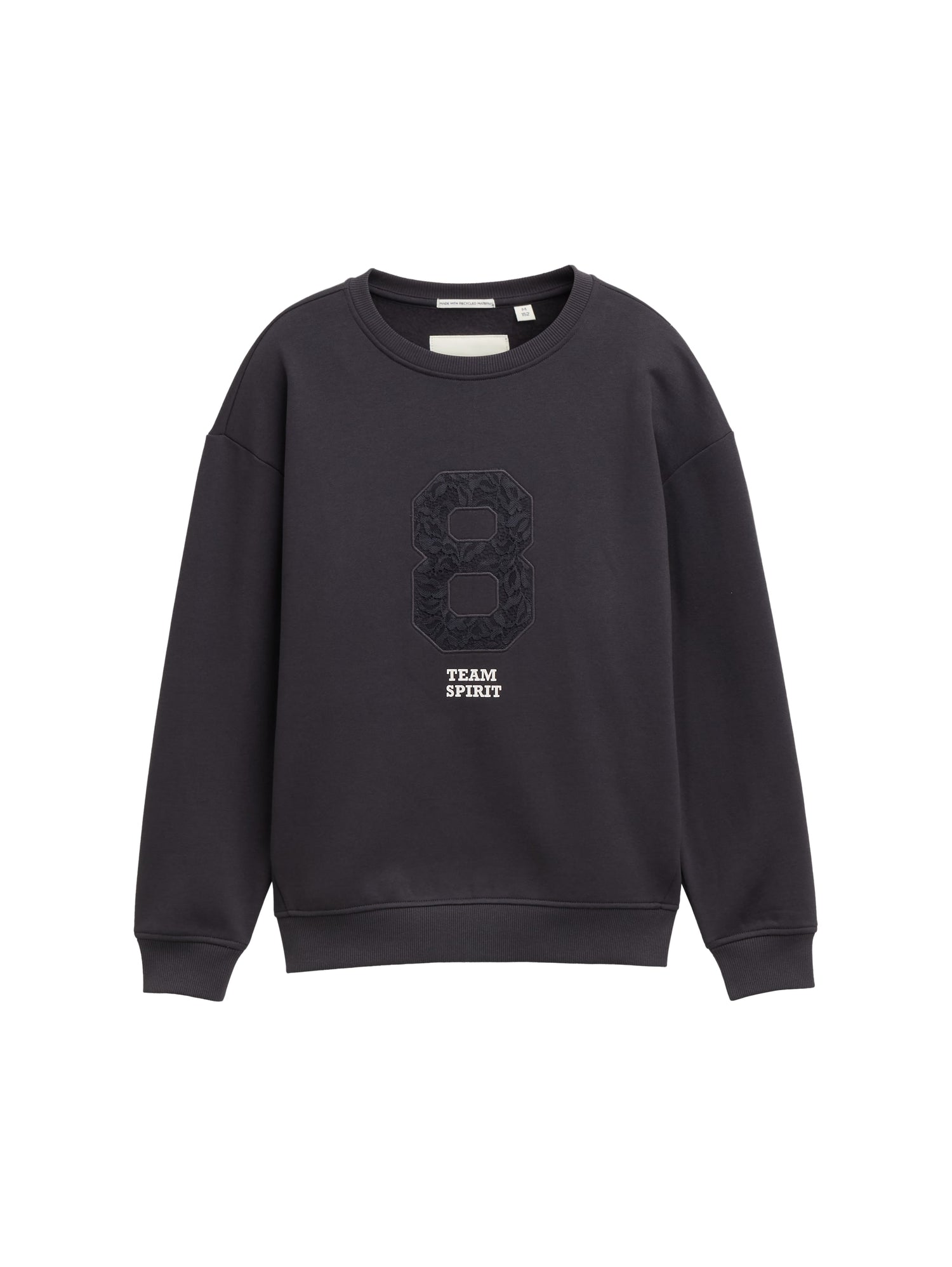 Tom Tailor Denim Kinder Oversize Sweatshirt Weiblich mit Spitzenapplikation&lt;br&gt;