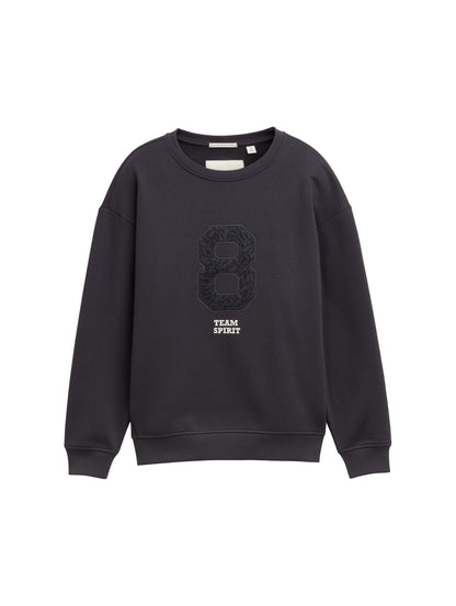 Tom Tailor Denim Kinder Oversize Sweatshirt Weiblich mit Spitzenapplikation&lt;br&gt;