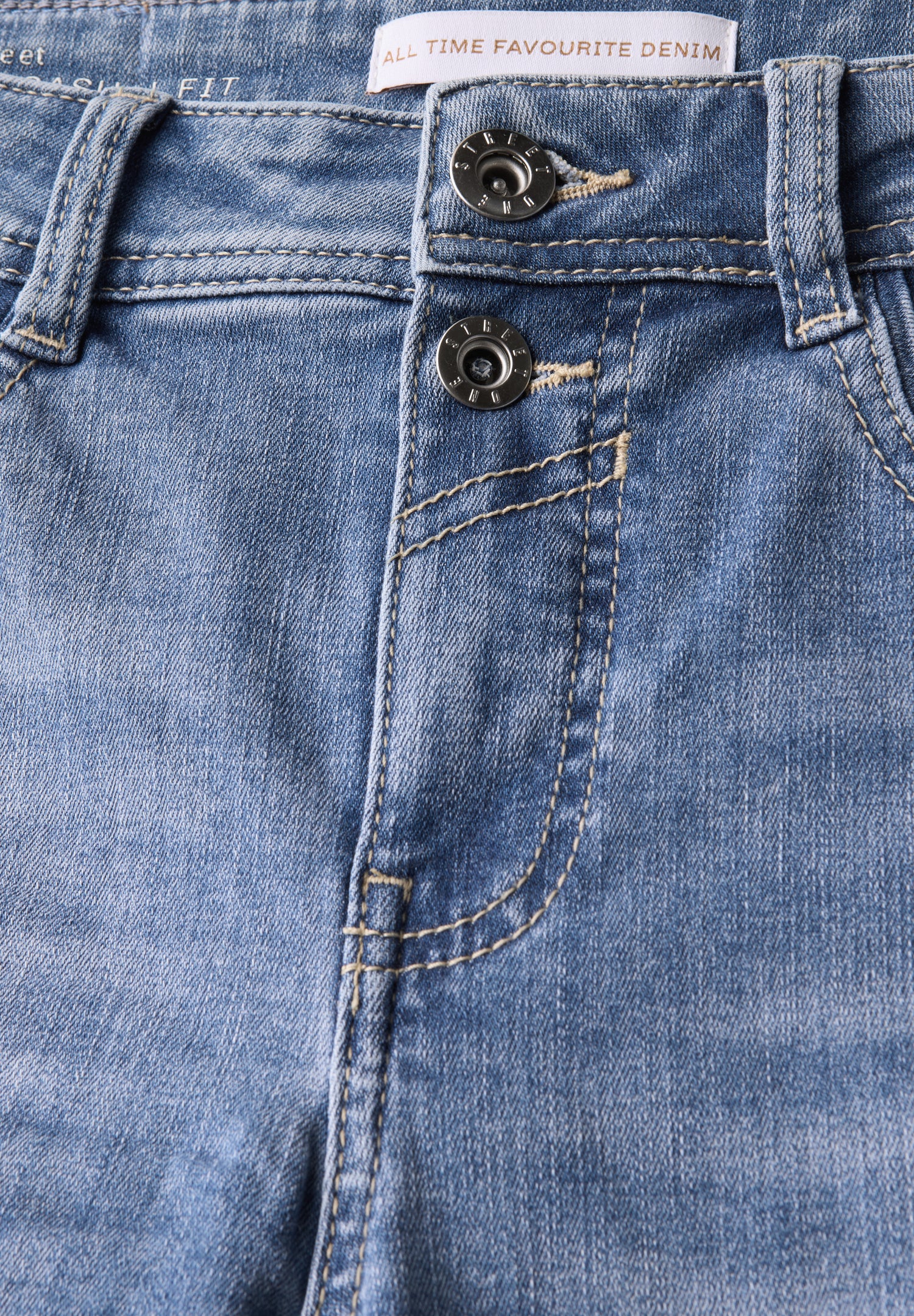 Street One Jeanshose Damen Casual Fit Straight Legs Stretchanteil