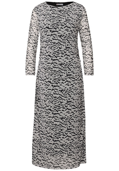 Street One Mesh-Kleid Damen Raffungen U-Boot-Ausschnitt