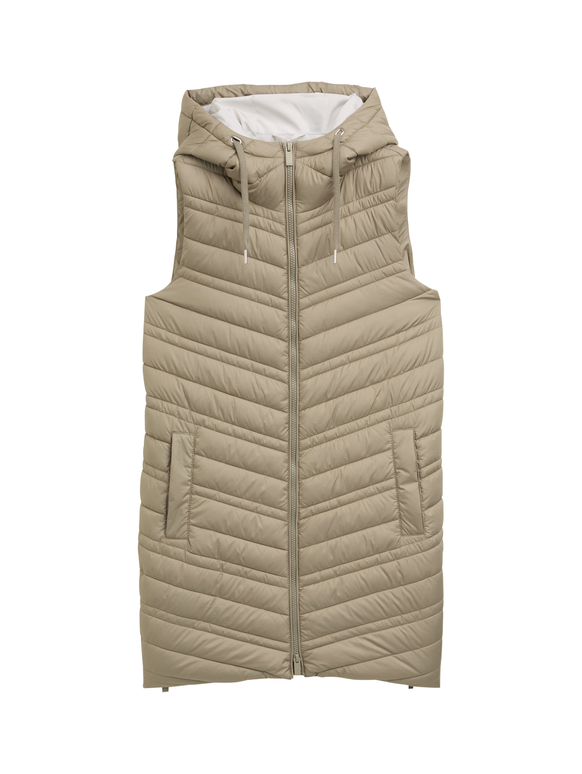 Tom Tailor Denim Lange Weste Damen Wasserabweisend