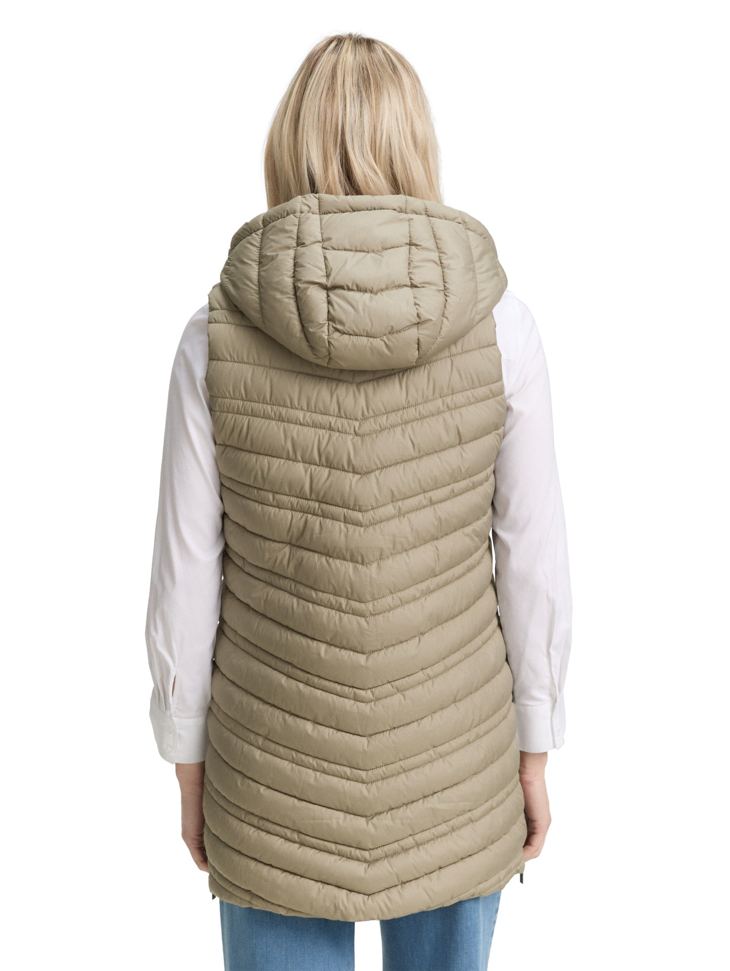 Tom Tailor Denim Lange Weste Damen Wasserabweisend