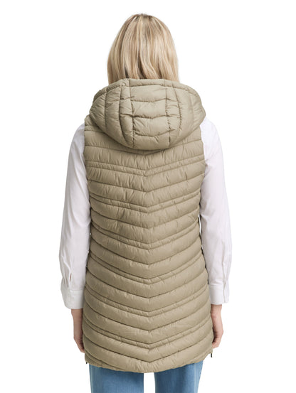 Tom Tailor Denim Lange Weste Damen Wasserabweisend