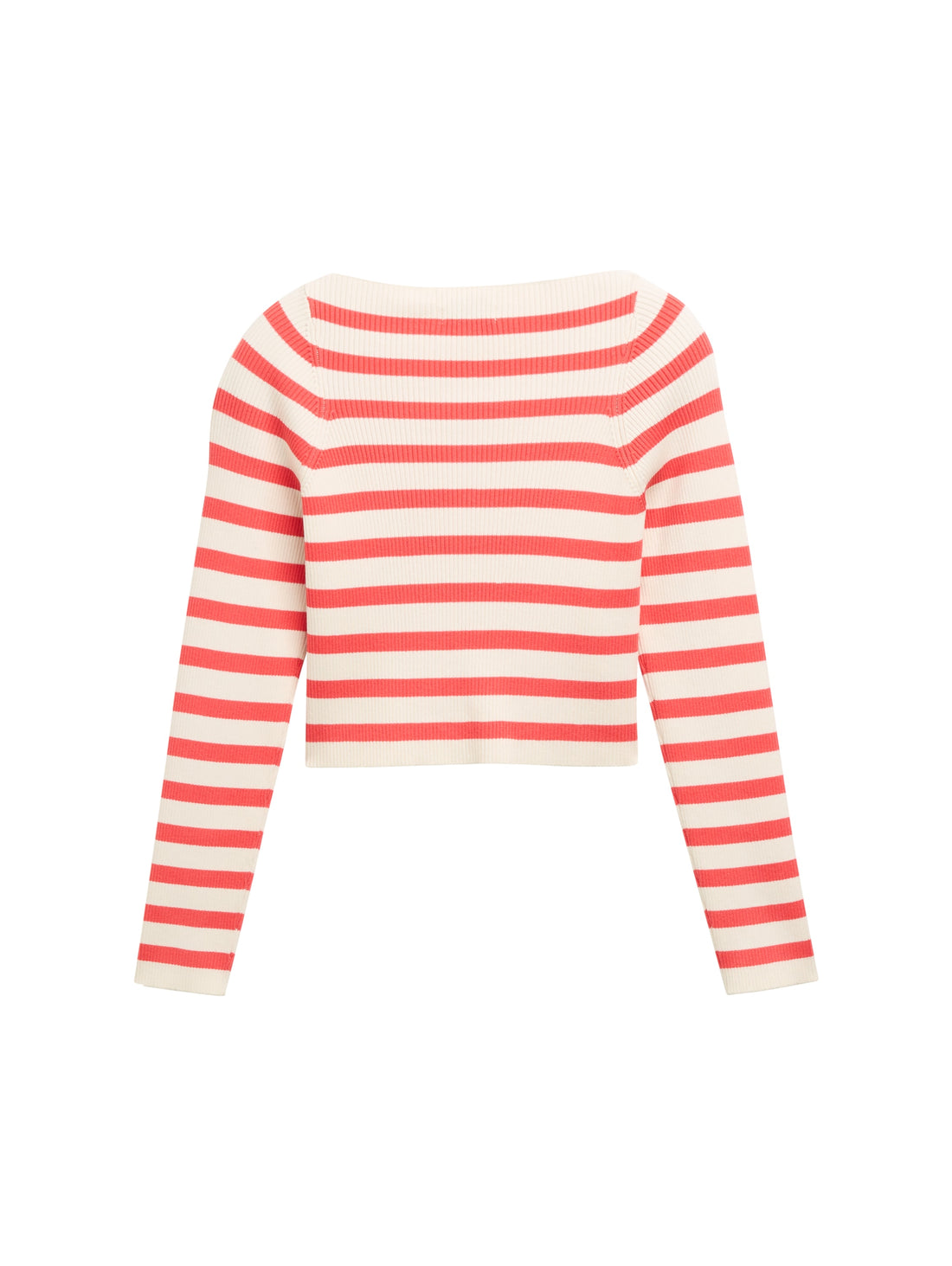 Tom Tailor Denim Gestreifter Pullover mit U-Boot-Ausschnitt Kinder Elastisch
