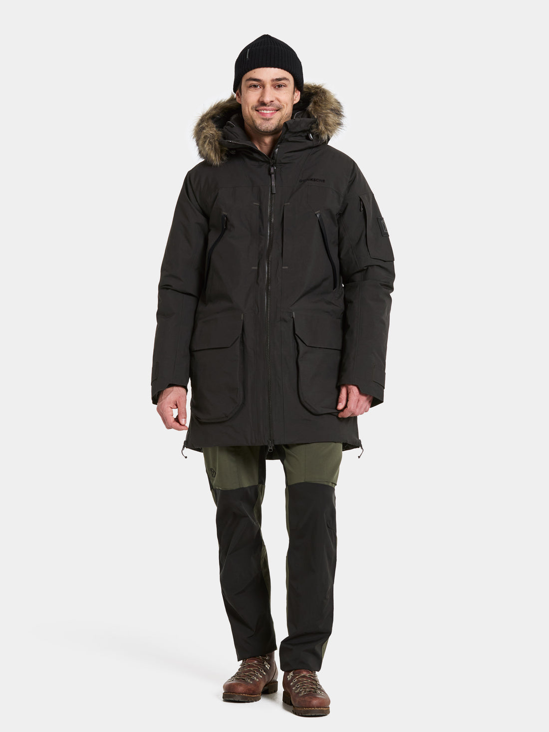 Outdoor Marke Herren Jacke mit Kapuze und reflektierenden Details