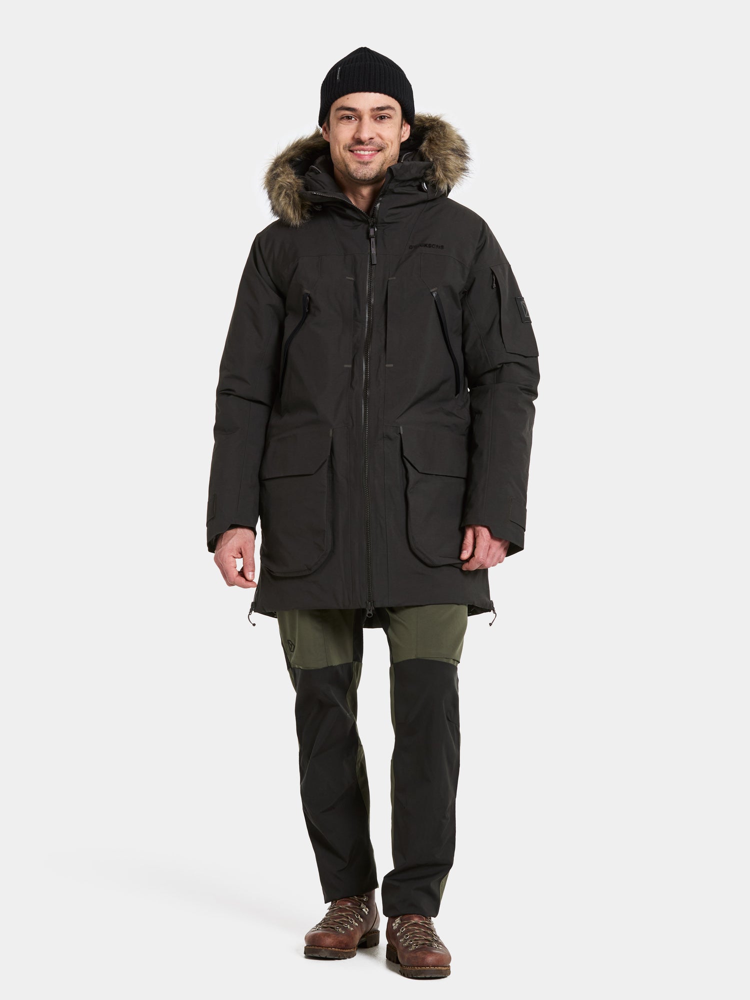Outdoor Marke Herren Jacke mit Kapuze und reflektierenden Details