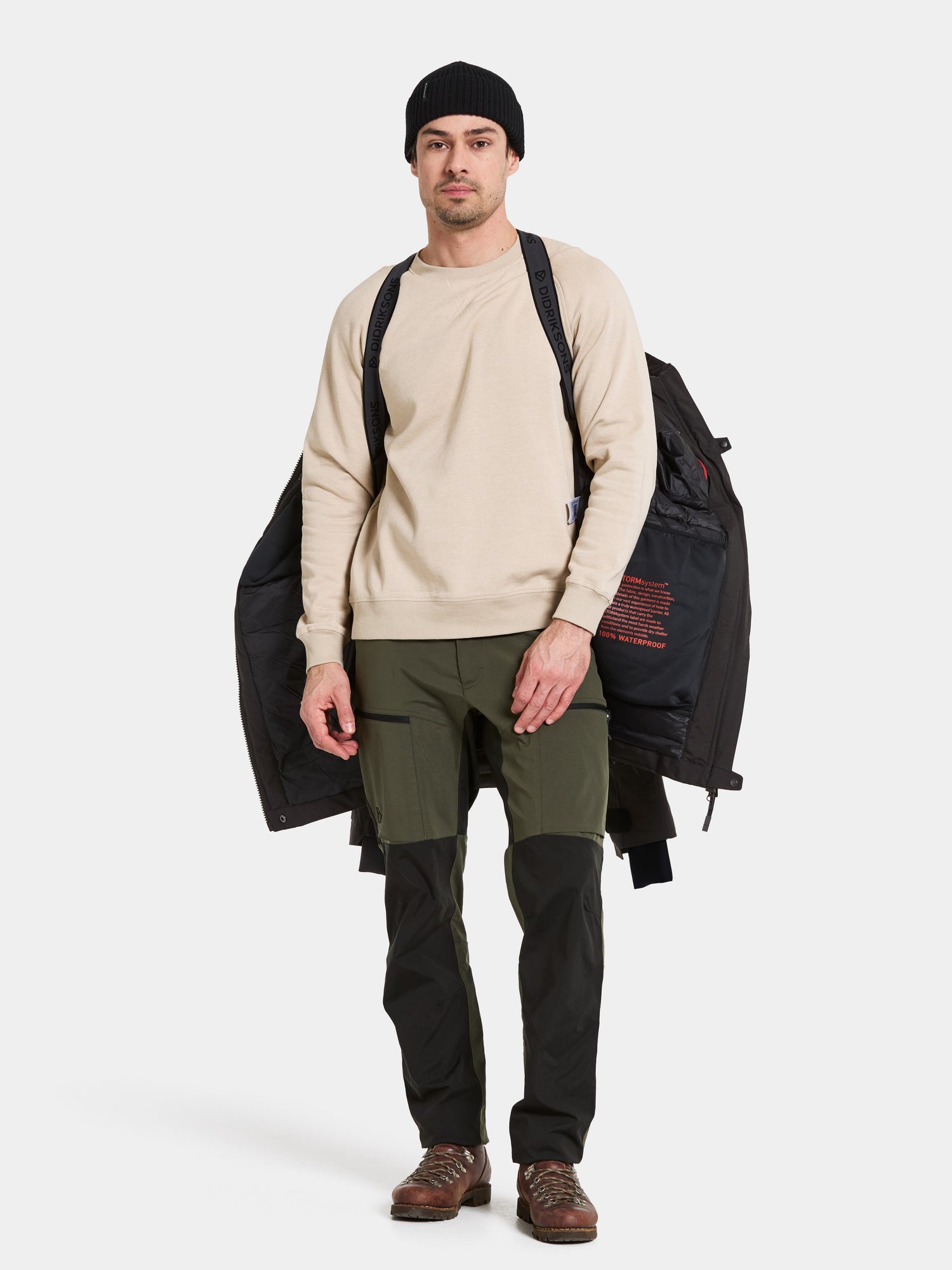 Outdoor Marke Herren Jacke mit Kapuze und reflektierenden Details