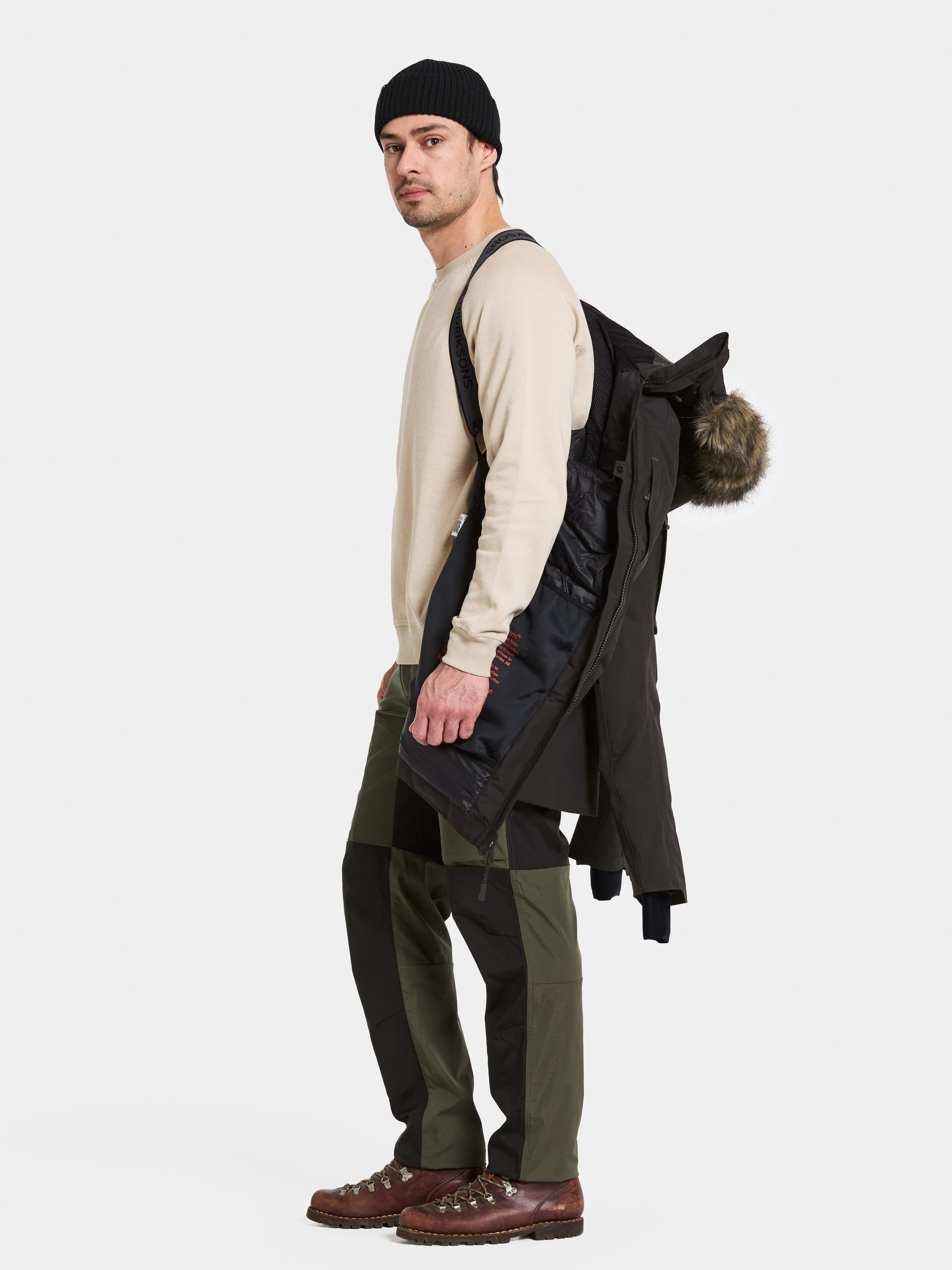 Outdoor Marke Herren Jacke mit Kapuze und reflektierenden Details