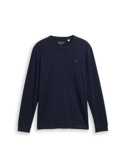 Tom Tailor Basic Longsleeve Erwachsene Männlich Logo-Stickerei