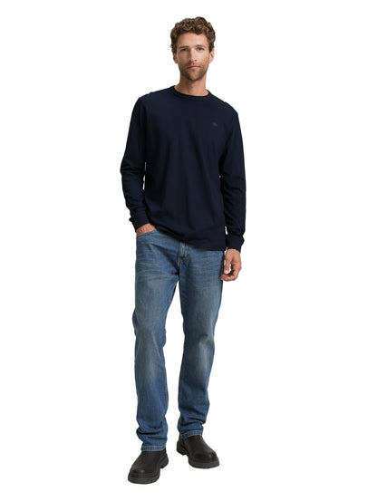 Tom Tailor Basic Longsleeve Erwachsene Männlich Logo-Stickerei