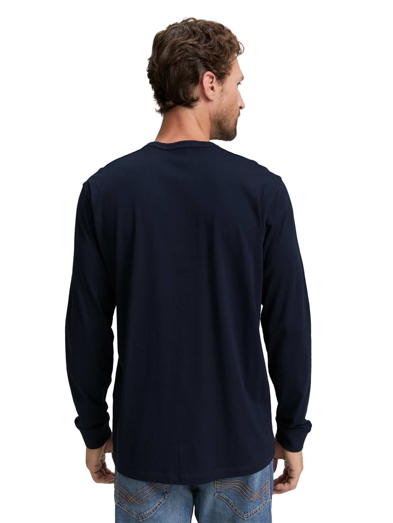 Tom Tailor Basic Longsleeve Erwachsene Männlich Logo-Stickerei