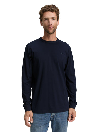 Tom Tailor Basic Longsleeve Erwachsene Männlich Logo-Stickerei