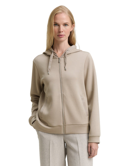 Tom Tailor Denim Hoodie Sweatshirtjacke Damen Scuba-Stoff