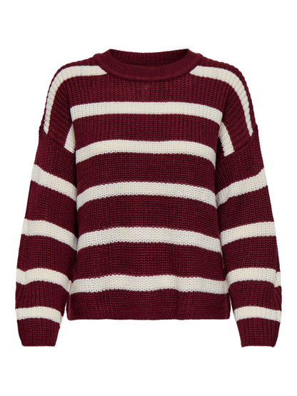 JDYJUSTY L/S STRIPE PULLOVER KNT NOOS