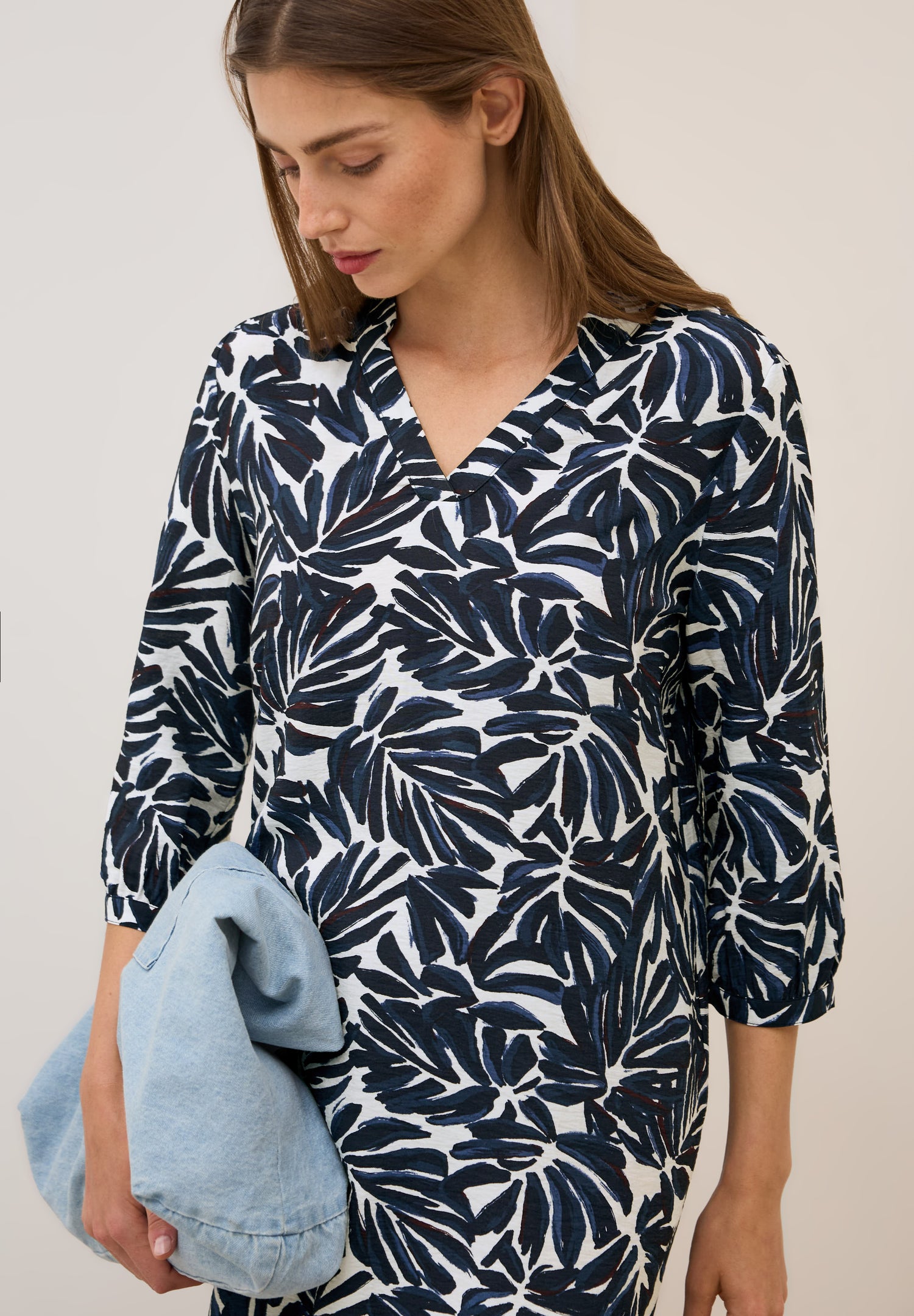 CECIL Sommerkleid Damen Grafisches Muster 3/4-Arm