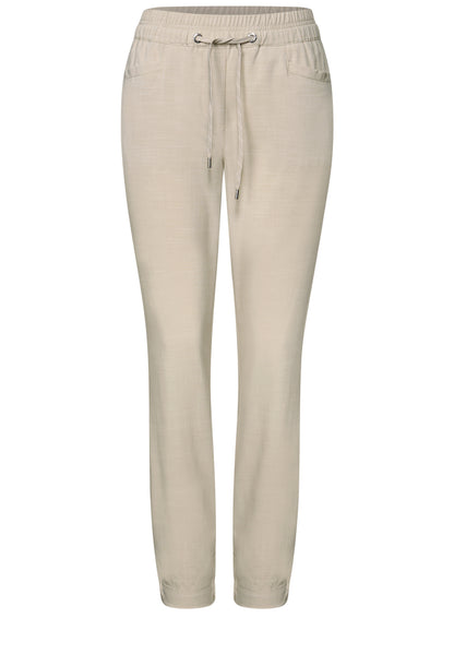 CECIL Melange Hose Damen Loose Fit Slim Legs