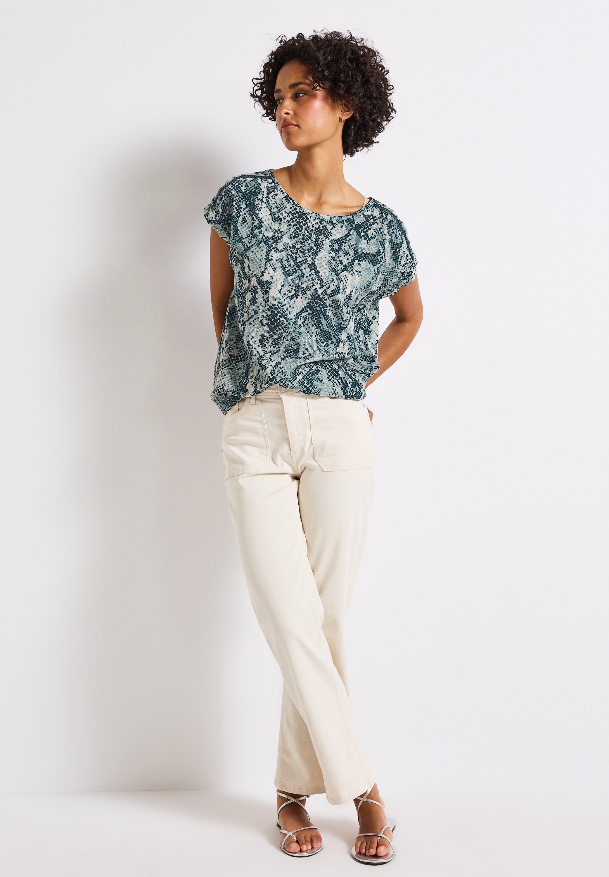 Street One Blusenshirt Damen Grafisches Muster Entspannte Passform