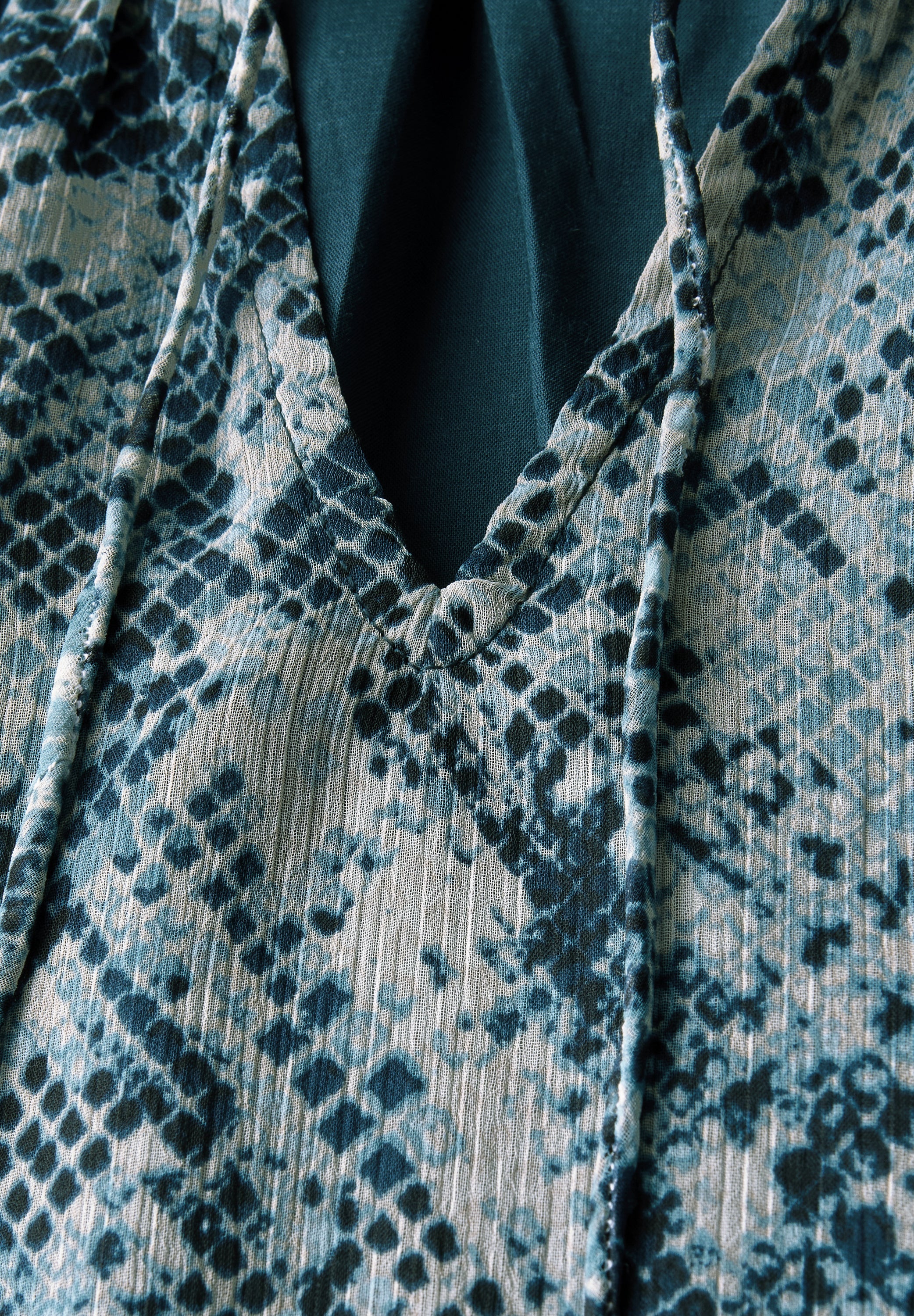 Street One Chiffonbluse Damen Grafisches Muster Leicht Langarm
