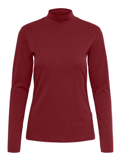 JDY Damen Top Langarm Hoch geschlossen Eng anliegend