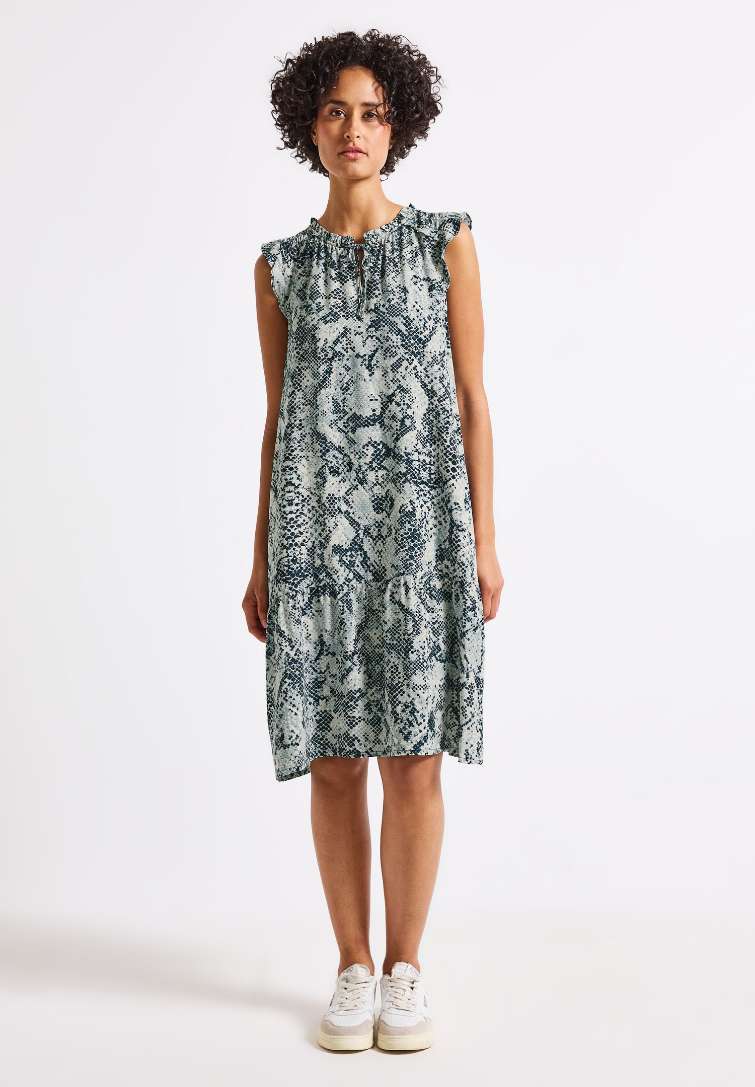 Street One Tunika-Kleid Damen mit grafischem Muster und Volant