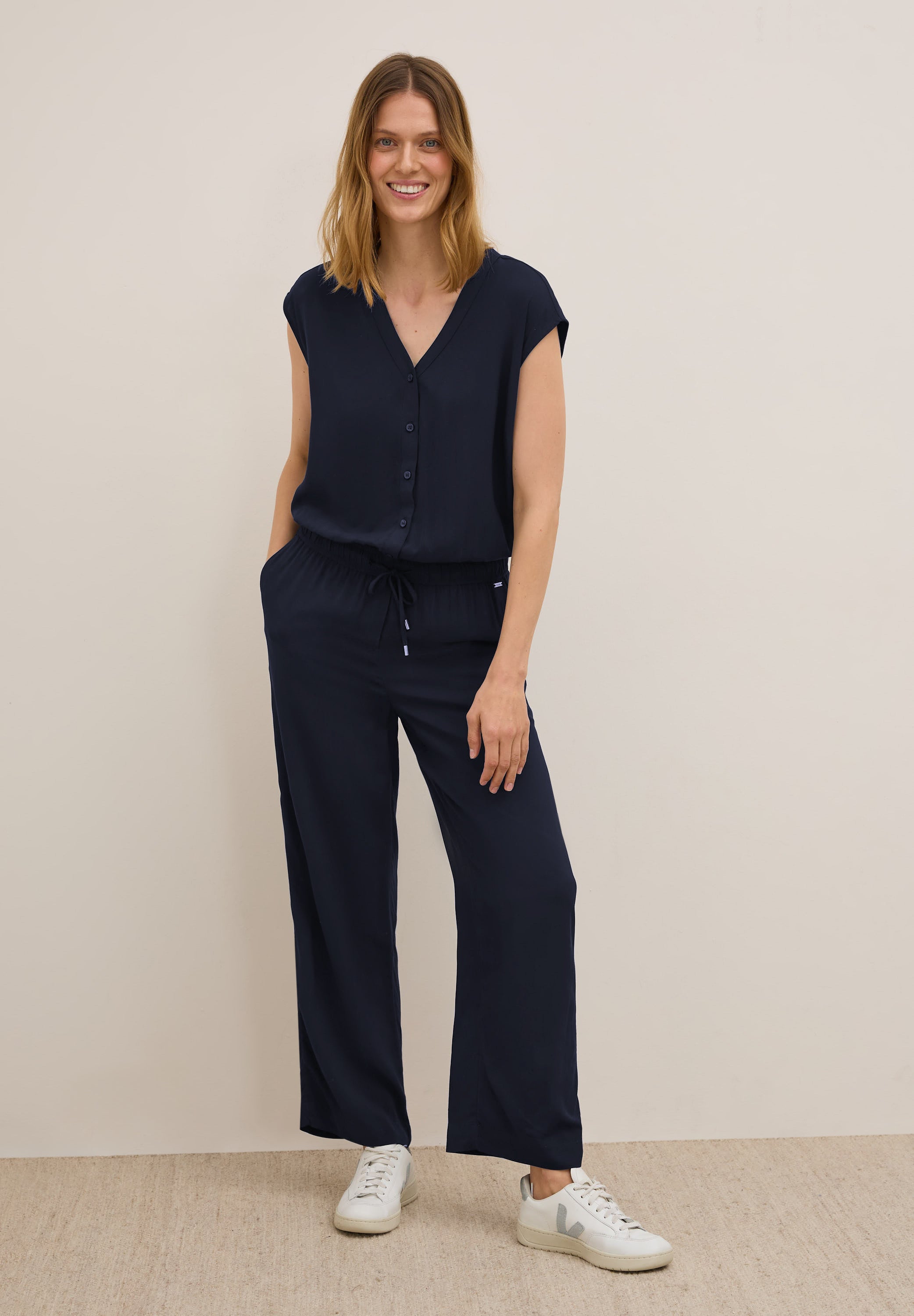 CECIL Ärmelloser Jumpsuit Damen Casual Fit mit Tunnelzug