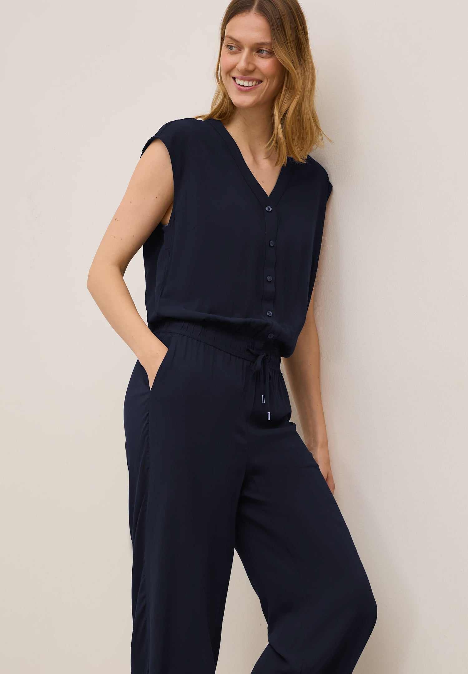 CECIL Ärmelloser Jumpsuit Damen Casual Fit mit Tunnelzug