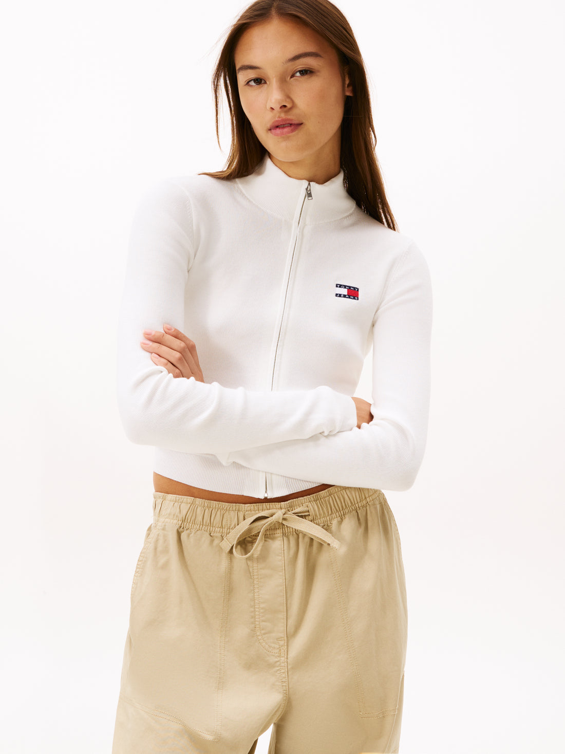 Sportswear Division Strickpullover für Damen mit Baumwolle-Polyamid-Mix