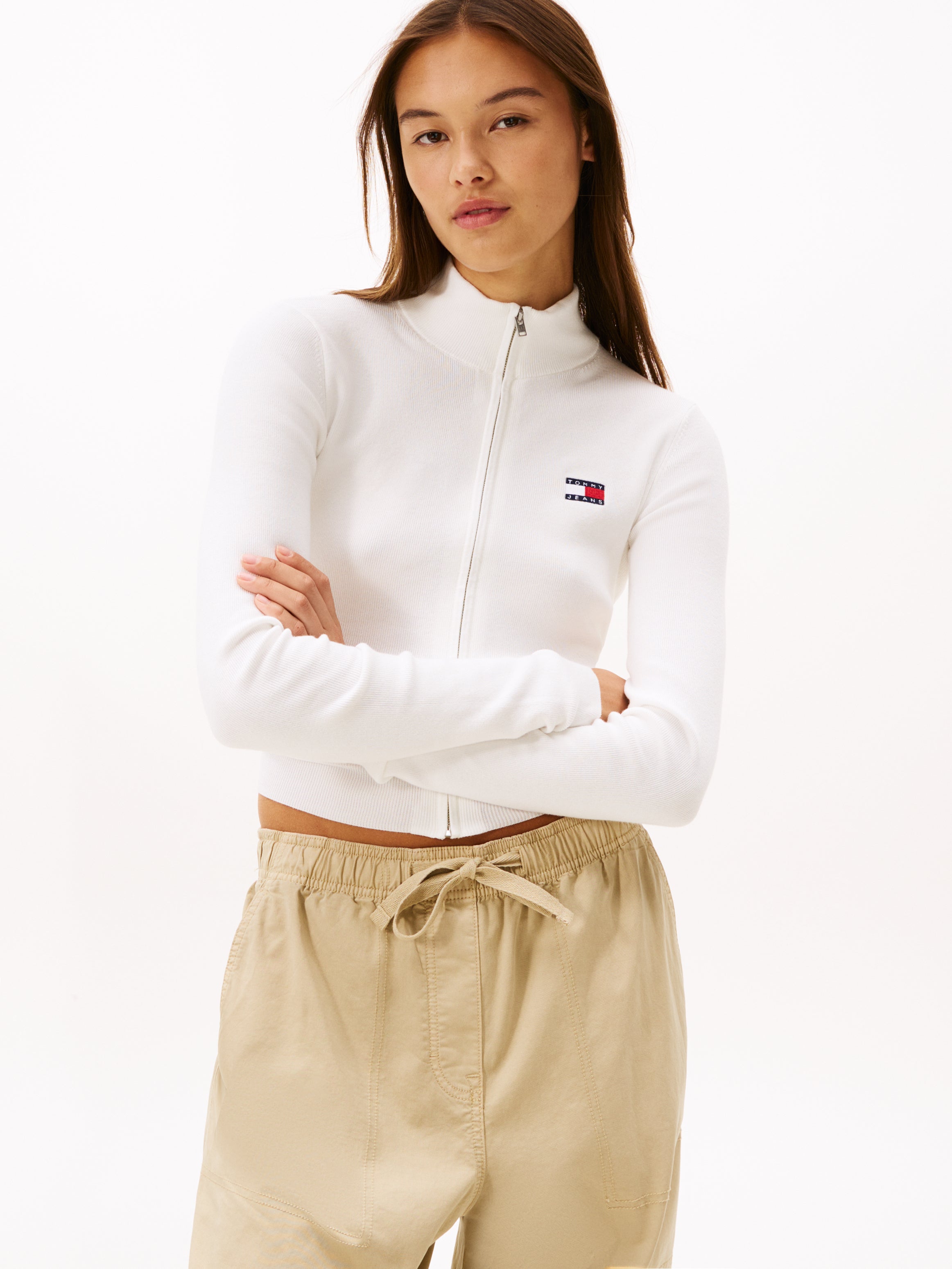 Sportswear Division Strickpullover für Damen mit Baumwolle-Polyamid-Mix