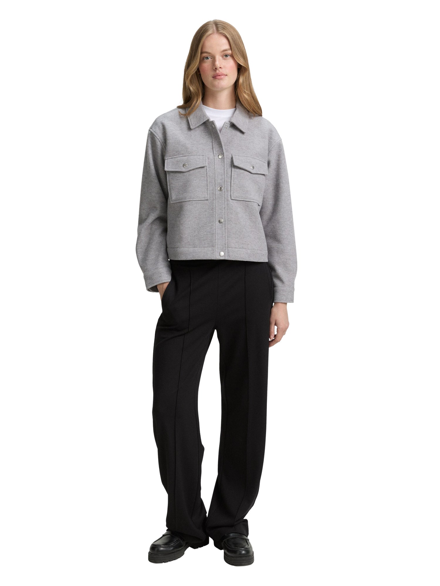 Overshirt in Woll-Optik