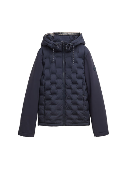 Hybrid Steppjacke mit Kapuze