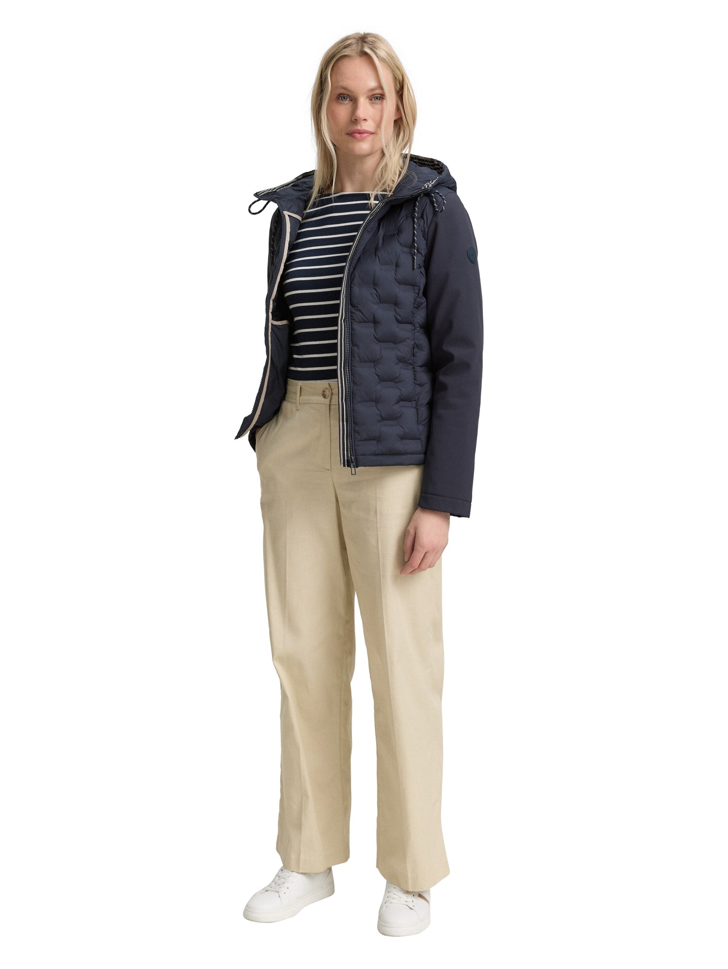 Hybrid Steppjacke mit Kapuze