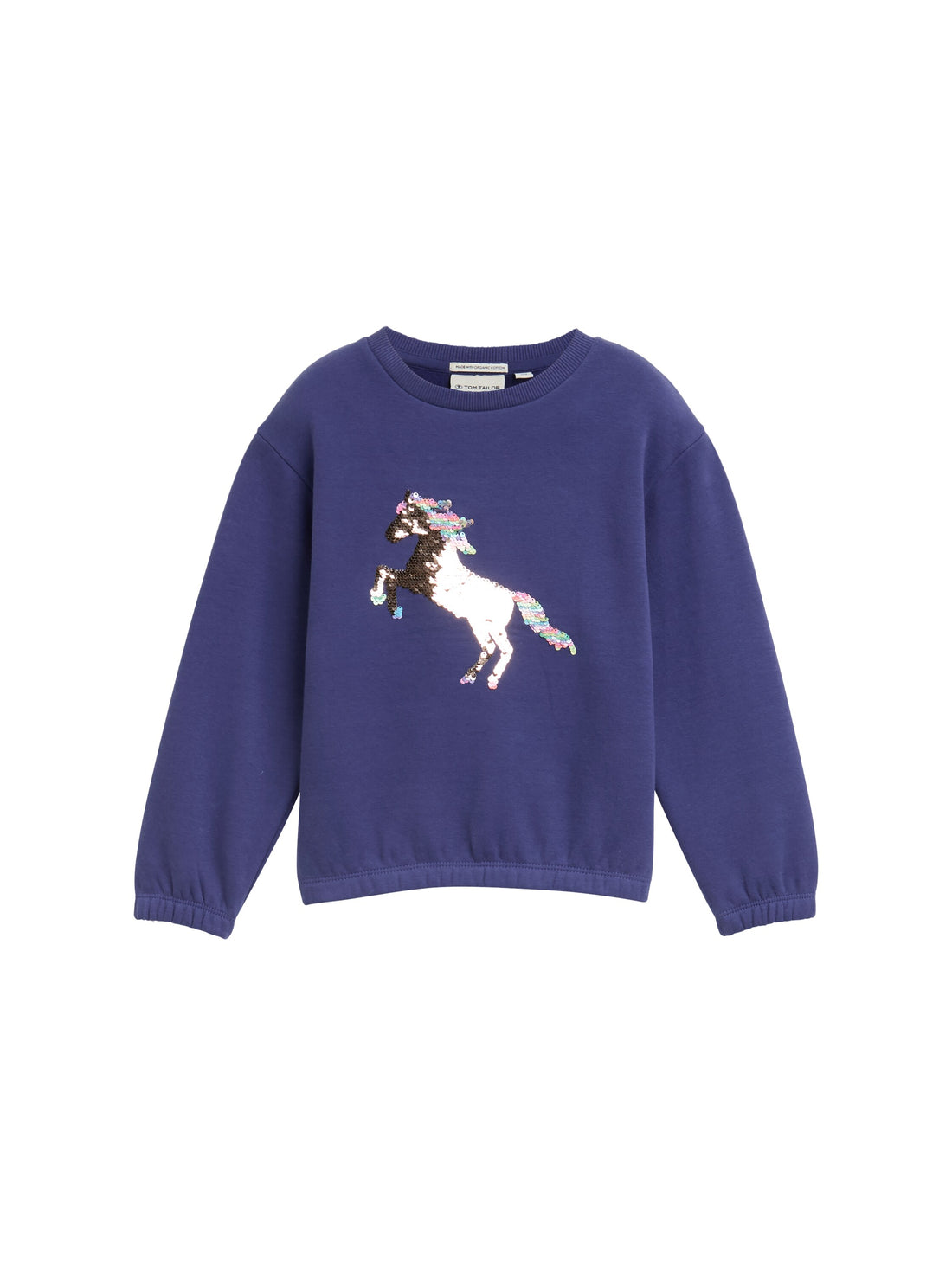 Cropped Sweatshirt mit Wendepailletten