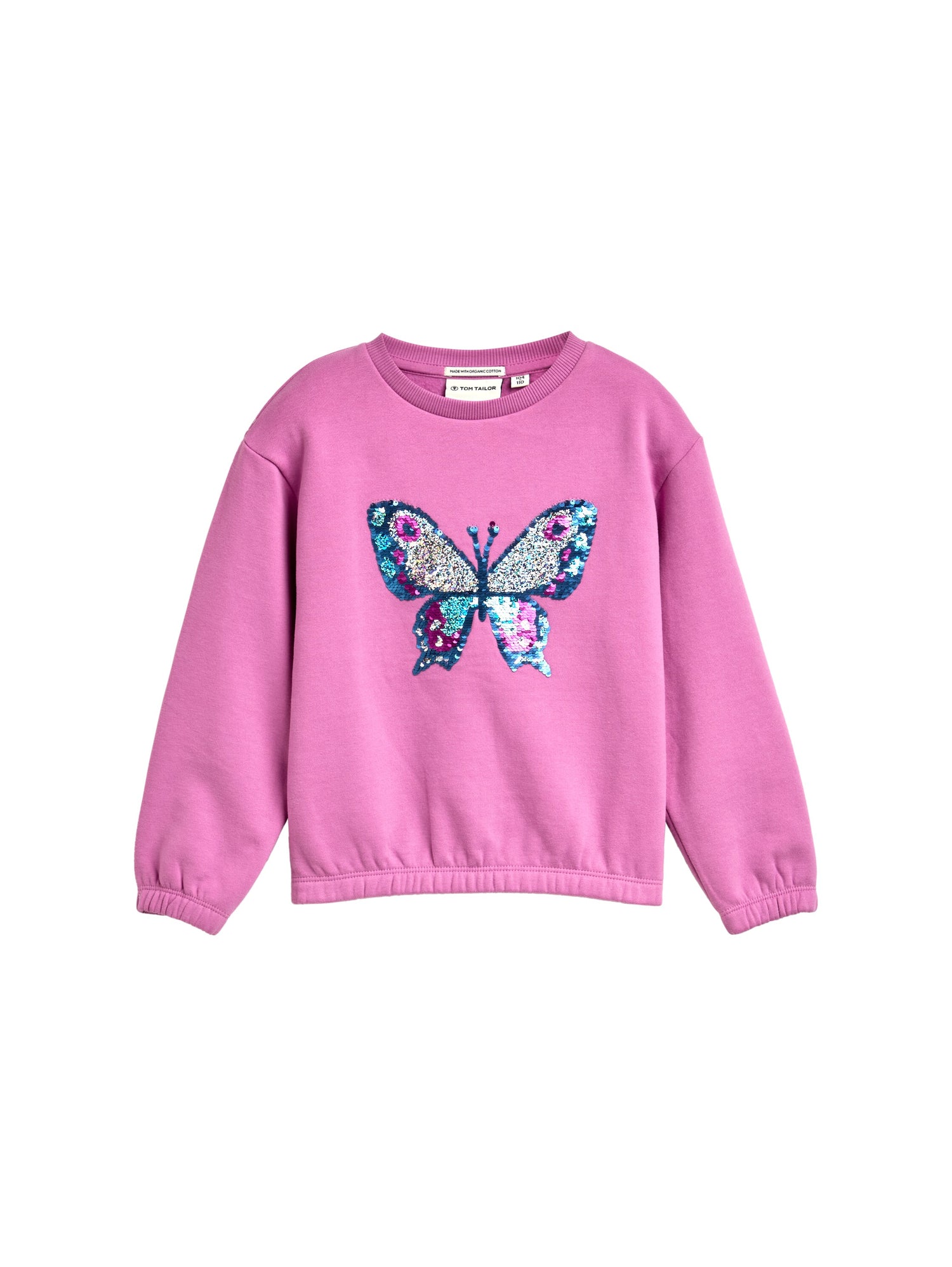 Cropped Sweatshirt mit Wendepailletten