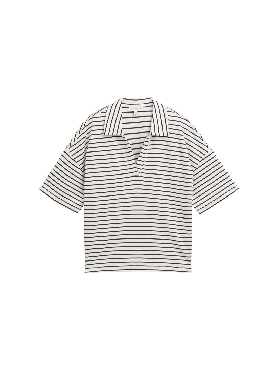 Boxy Fit T-Shirt mit Polokragen