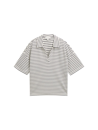 Boxy Fit T-Shirt mit Polokragen
