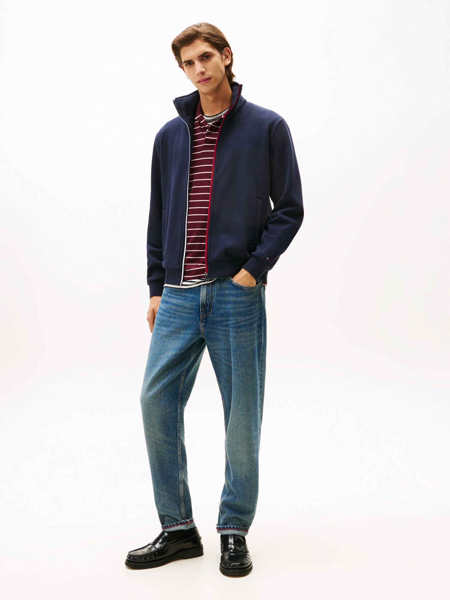 GLOBAL STRIPE ZIP THROUGH