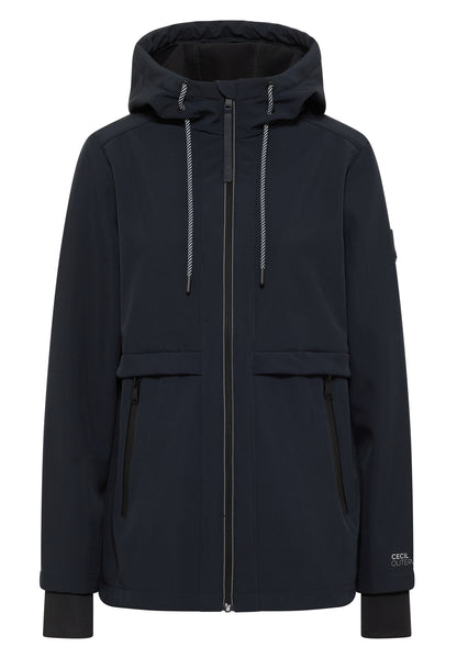 CECIL Midi Softshell Jacke für Damen mit  sportiver Optik Dark