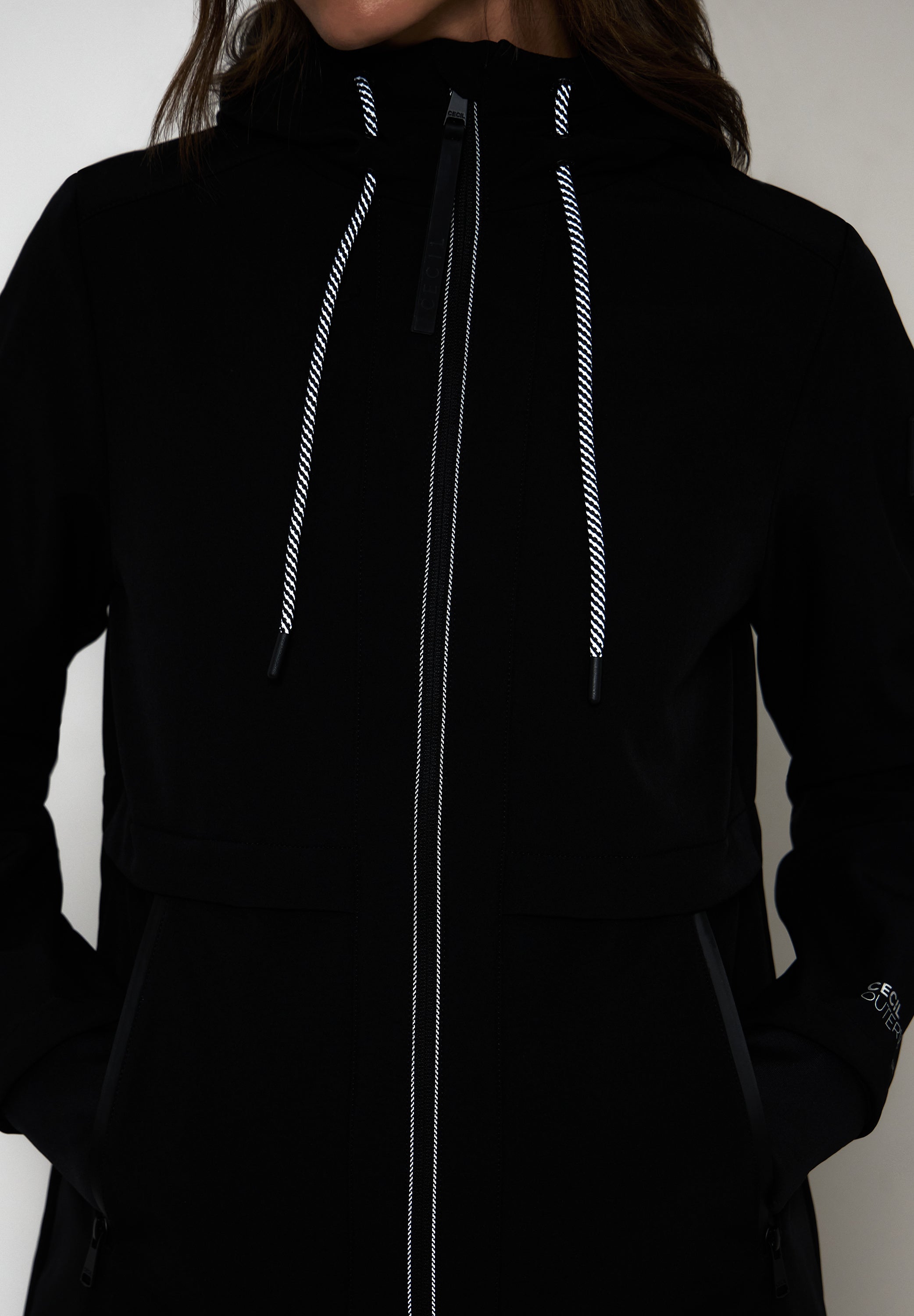 CECIL Midi Softshell Jacke für Damen mit  sportiver Optik Dark