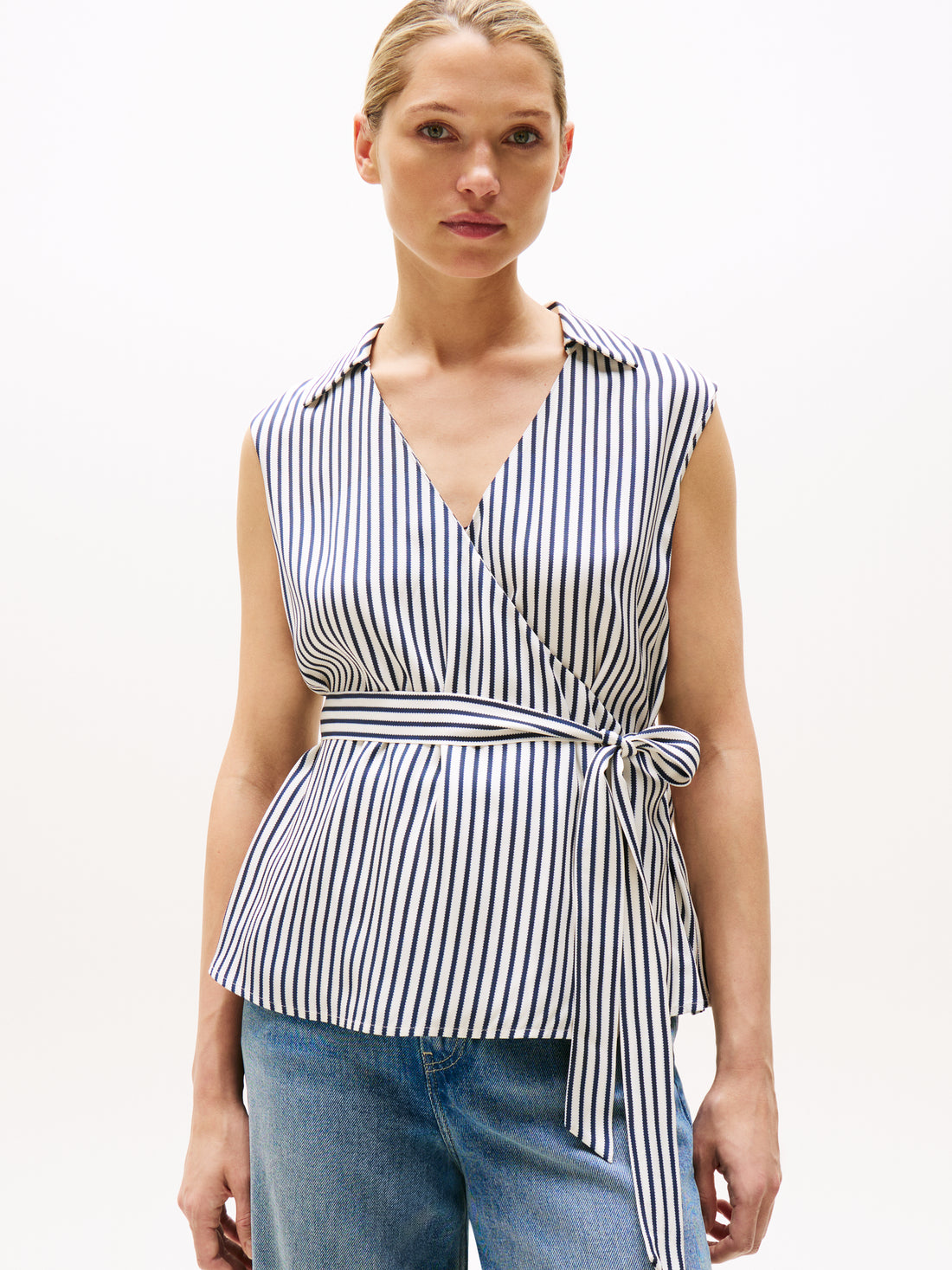 VIS TWILL NS WRAP TOP