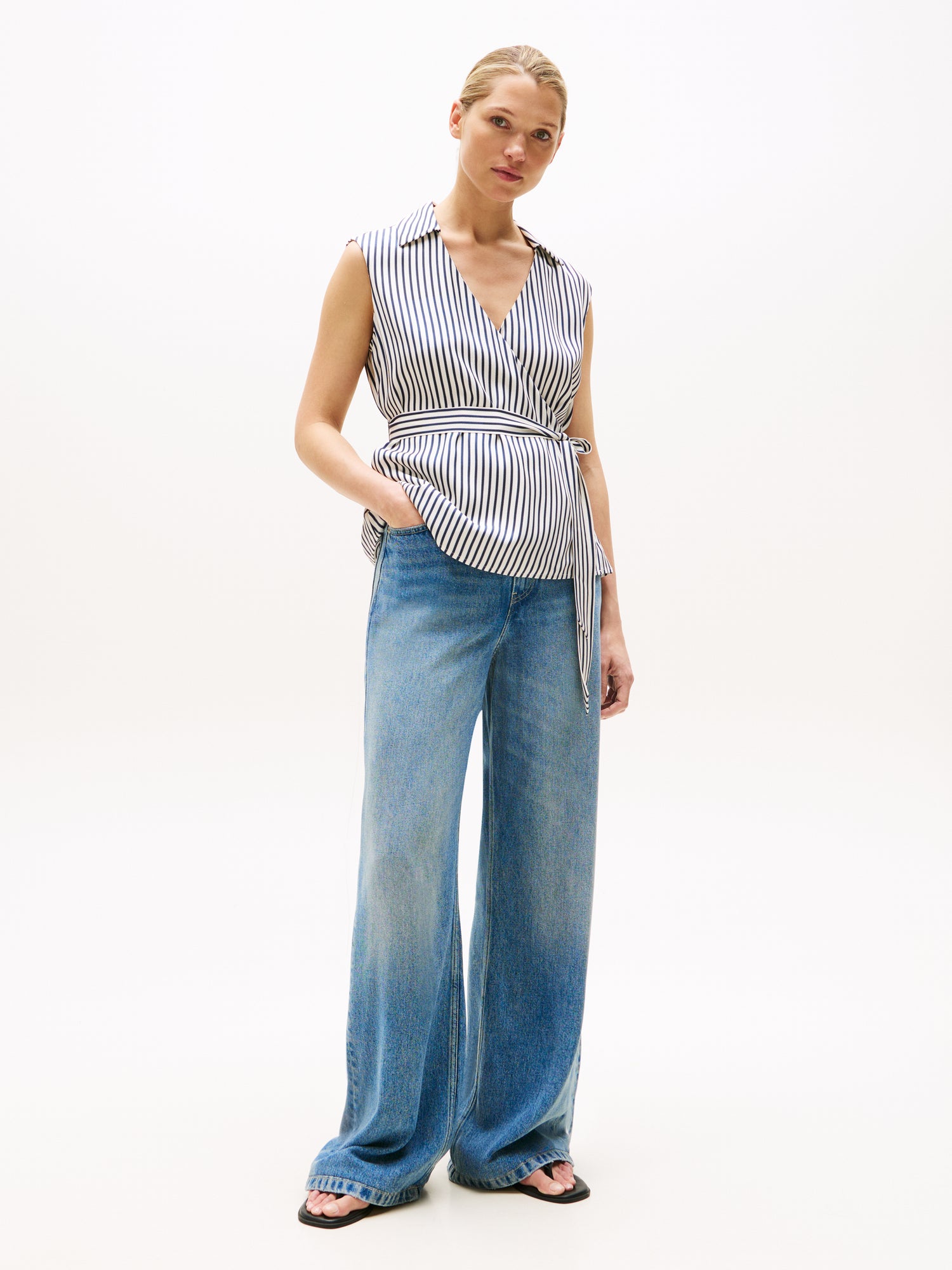 VIS TWILL NS WRAP TOP