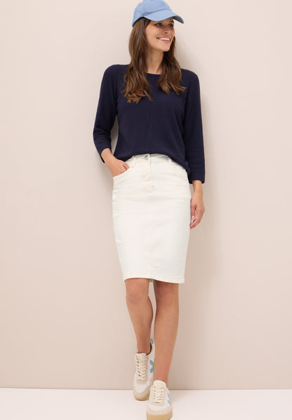 CECIL Jeansrock für Damen beige
