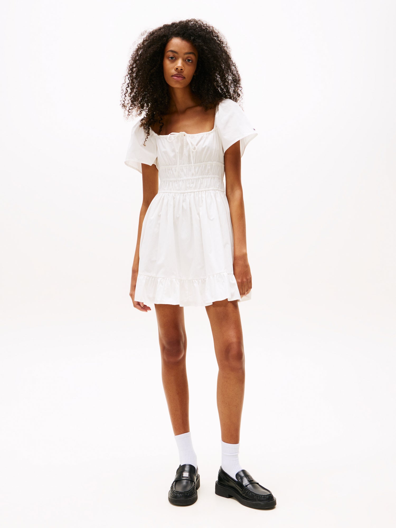 TJW ROUCHE MINI POPLIN DRESS EXT