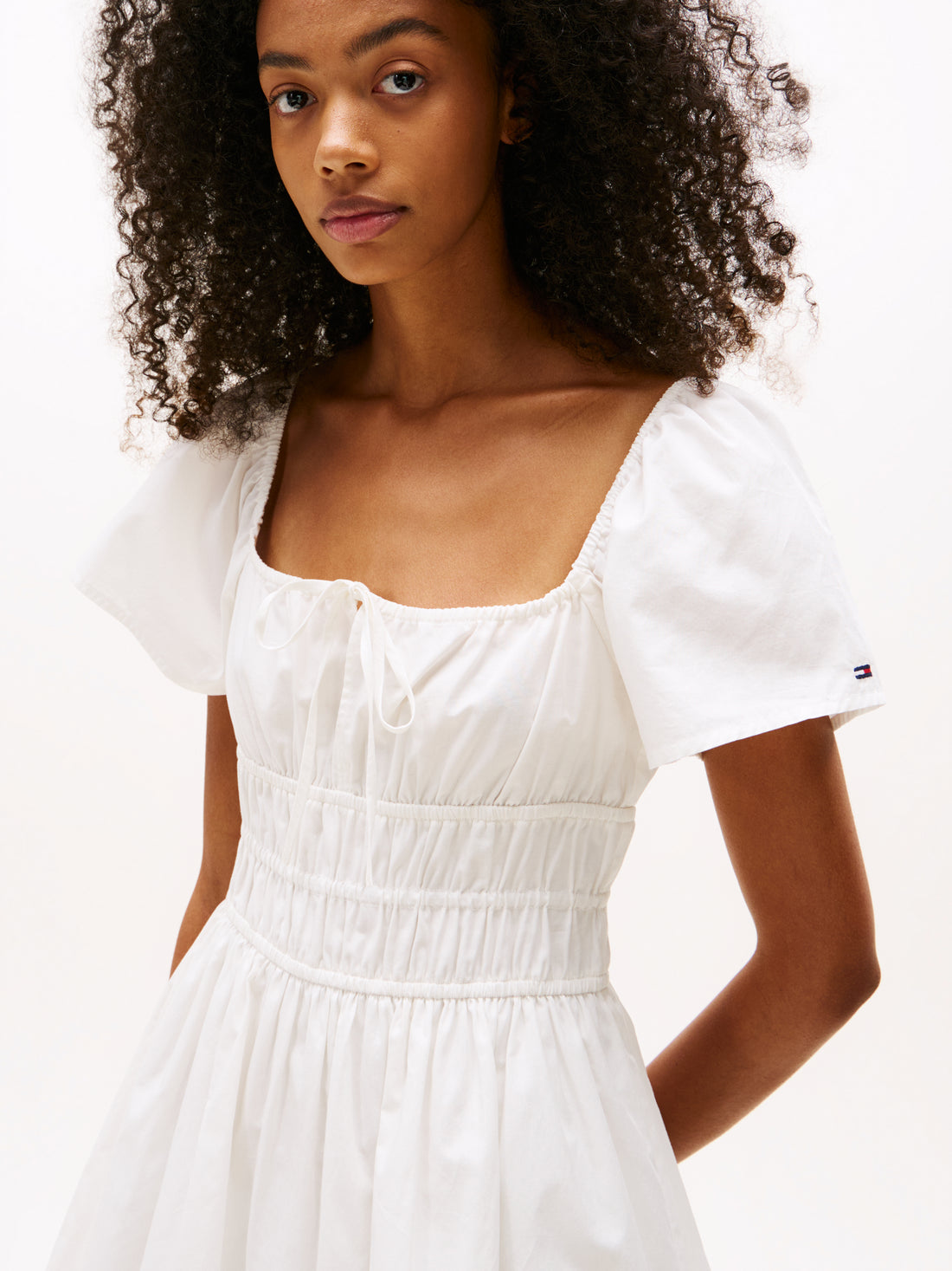 TJW ROUCHE MINI POPLIN DRESS EXT